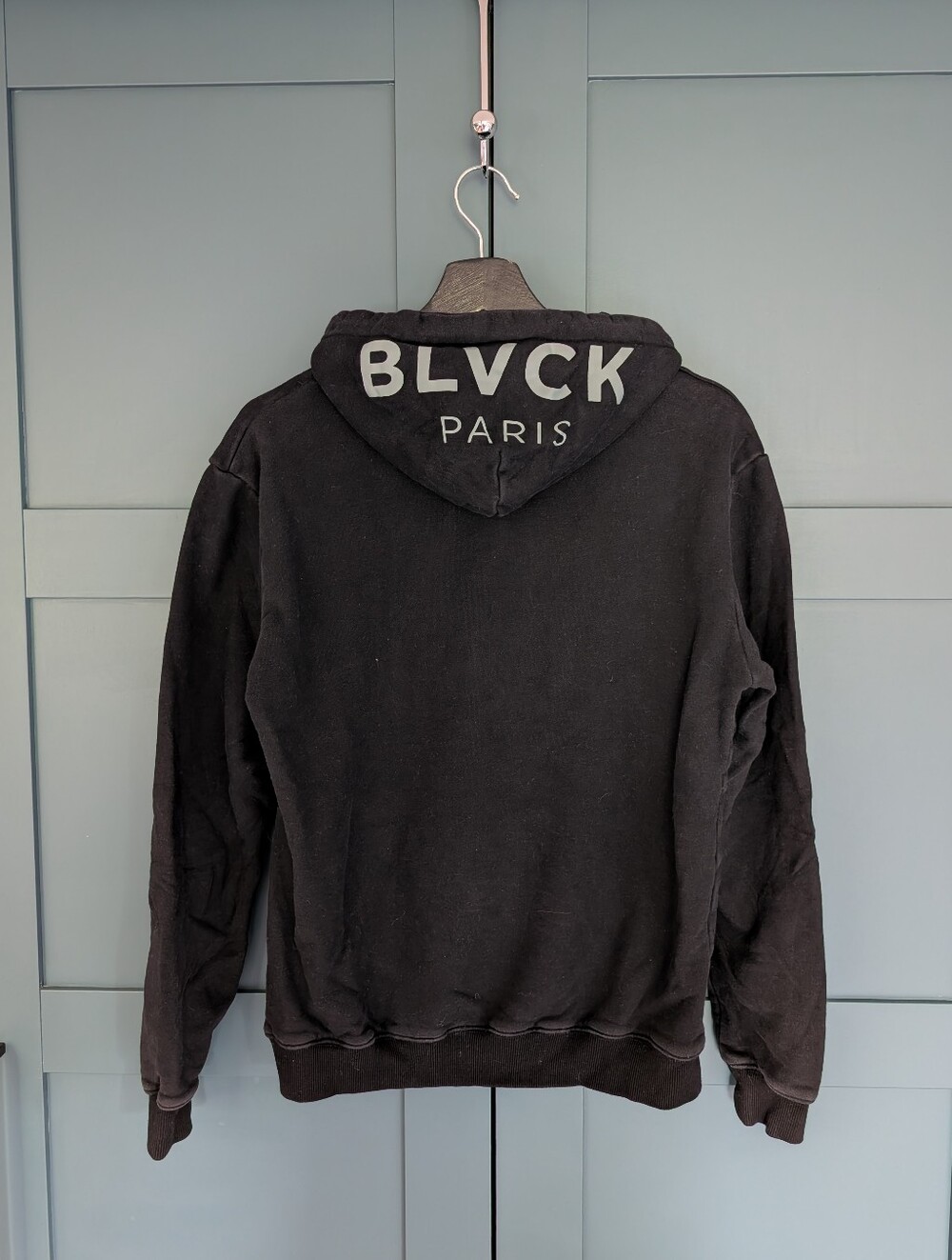 BLVCK Paris Black Hoodie | Embroidered Logo | 100% French Terry | Unisex XS